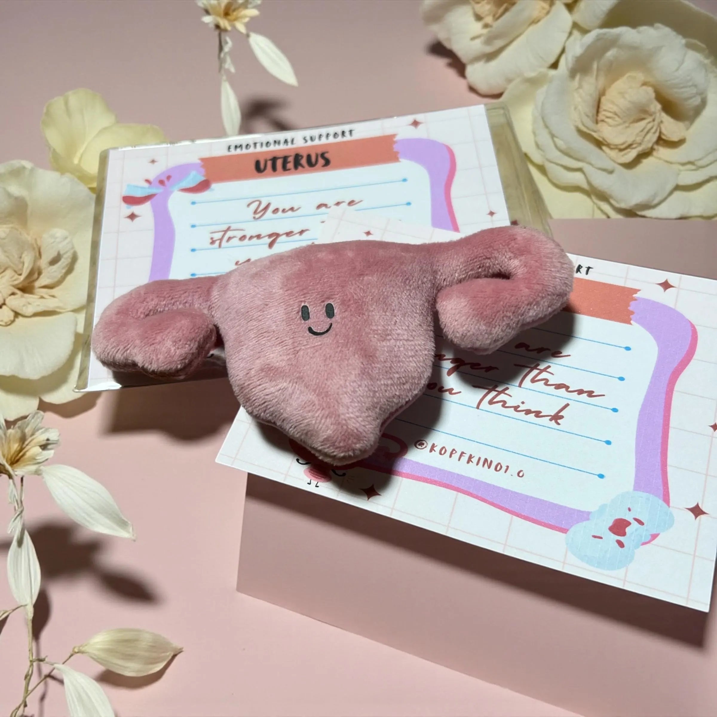 Mini Uterus, emotional support, Glücksbringer, Mutmacher, Geschenk