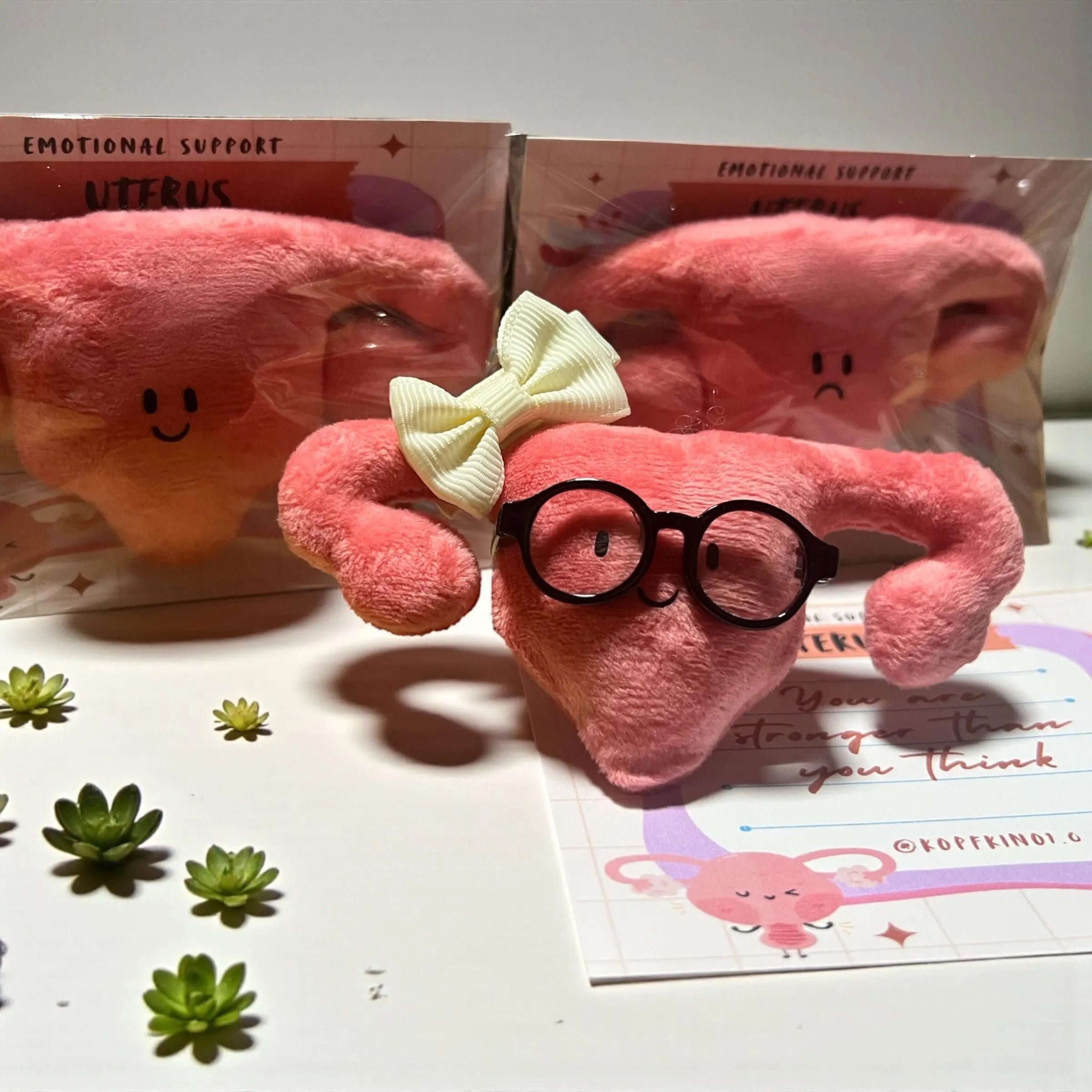 Mini Uterus, emotional support, Glücksbringer, Mutmacher, Geschenk