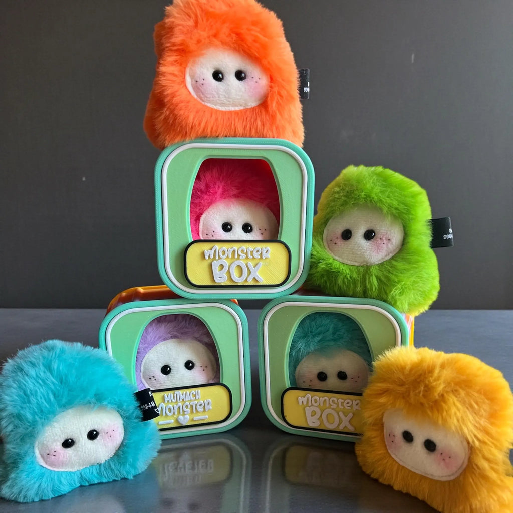 Mutmacher Monster® inkl. Box-  sensorisches Stofftier gegen Angst,Schule Geschenk, handgemacht, Trostmonster, Glücksbringer für Kinder