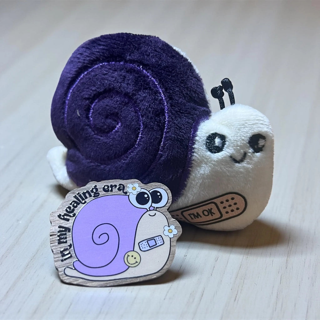 Mental Health Schnecke mit Pin|healing era - sensorischer Begleiter |taktil|fidget toy